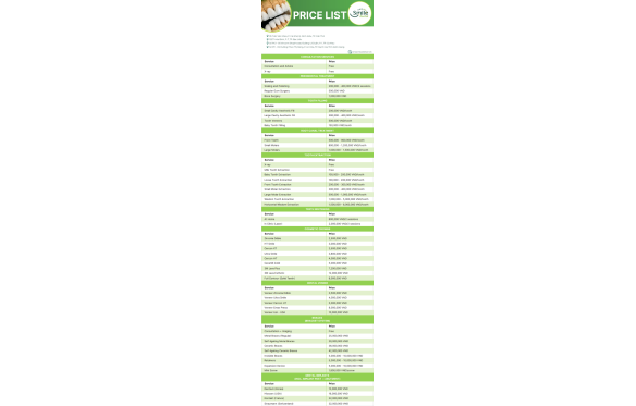 Smile Dentist Price List – Updated Fees for All Services
